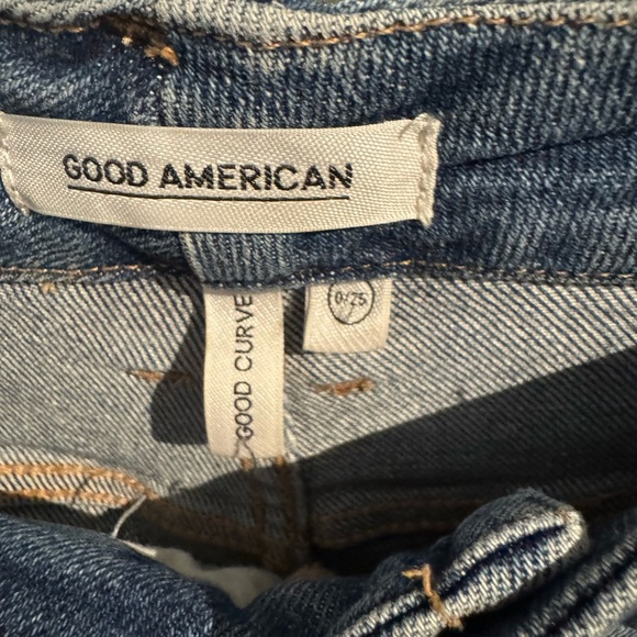 Good American Good Legs Stretch Distressed Skinny Jeans Indigo 439 Size 0 25 - Picture 6 of 16